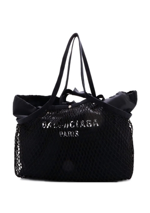 Balenciaga Pre-Owned 24/7 Drawstring Mesh and Canvas Medium tote bag - Black