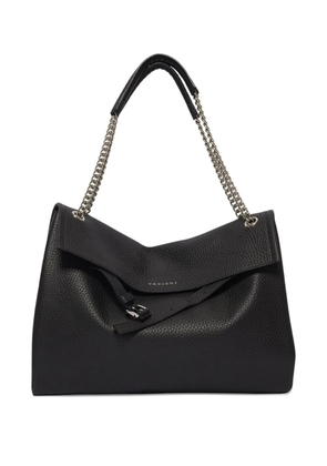 Orciani chain-strap pebble-leather shoulder bag - Black