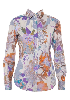 Etro Pre-Owned floral-print shirt - Purple