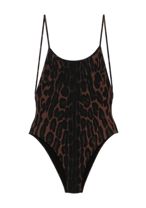 TOM FORD leopard-print swimsuit - Brown