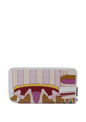 Hermès Pre-Owned 2021 pattern leather wallet - Blue