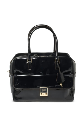 Anya Hindmarch patent leather satchel bag - Blue