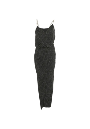 Balmain Pre-Owned chain strap studded midi dress - Black