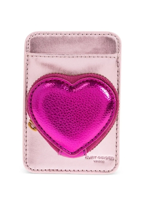 Kurt Geiger London heart-motif card case - Pink