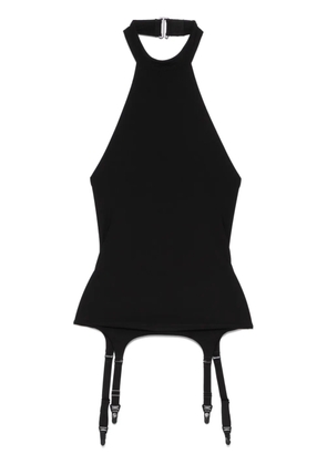 Maison Close Nuit Infinie suspenders-detailing top - Black