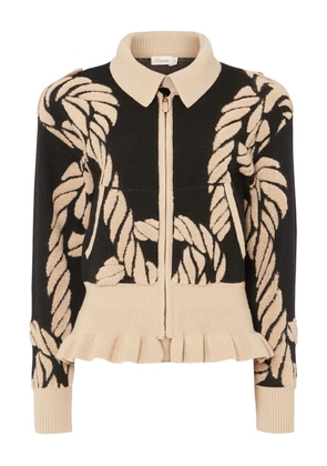 Temperley London geometric-pattern cardigan - Black
