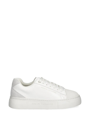 Armani Exchange logo-lettering sneakers - White