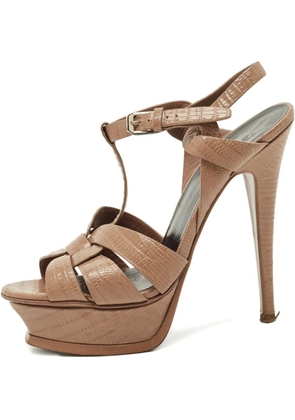 Saint Laurent Pre-Owned Tribute platform shoes - Neutrals