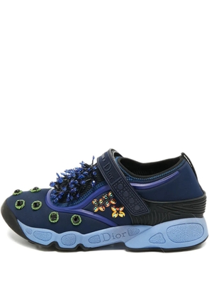 Christian Dior Pre-Owned fabric embellishment sneakers - Blue