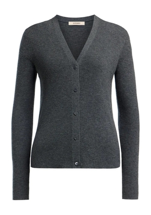 12 STOREEZ ribbed V-neck cardigan - Grey