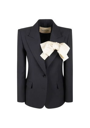 Valentino Garavani bow-detail single-breasted blazer - Black