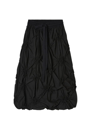 Lee Mathews Johanna drawstring gathered midi skirt - Black