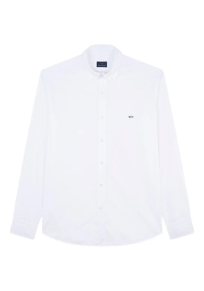 Paul & Shark shark embroidery cotton poplin shirt - White