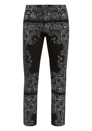 Philipp Plein bandana-print skinny jeans - Black