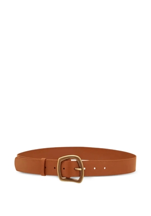 Gabriela Hearst Simone irregular-buckle belt - Brown