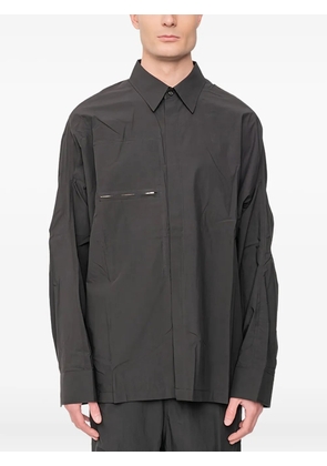 Joe Chia zip-pocket long-sleeve shirt - Grey