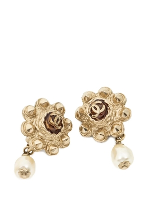 CHANEL Pre-Owned interlocking-CC earrings - Gold
