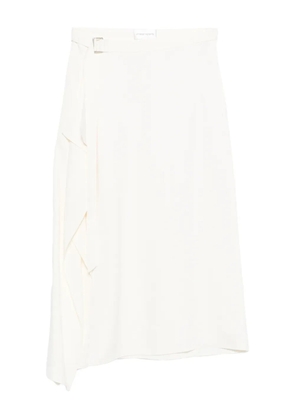 Christian Wijnants buckle draped midi skirt - Neutrals
