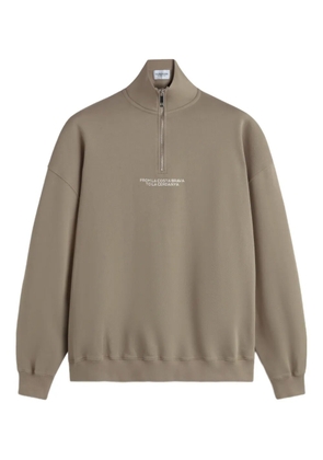 LES HÉRITIERS quarter zip sweatshirt - Neutrals