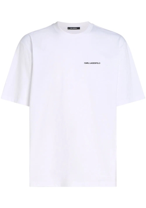 Karl Lagerfeld logo-tape T-shirt - White