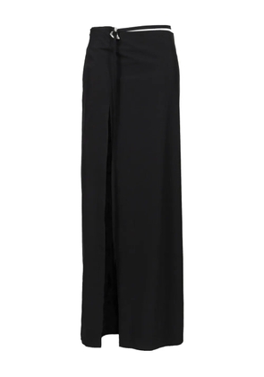 HELIOT EMIL wrap-front split skirt - Black