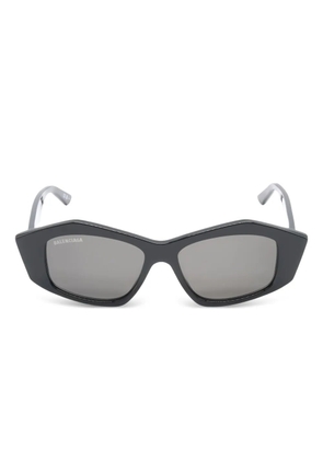 Balenciaga Pre-Owned geometric-frame sunglasses - Black