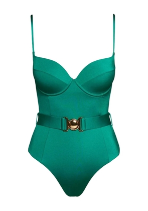 SOFIA ERHAN belted underwired swimsuit - Green