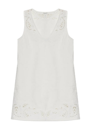 rag & bone embroidered mini dress - White