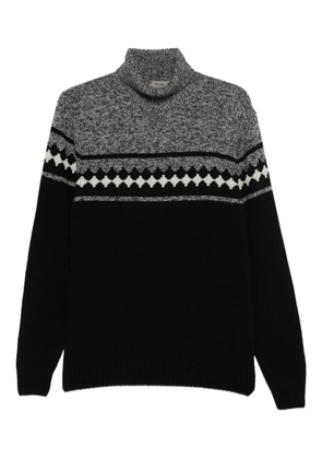 Ferrante patterned roll-neck sweater - Black