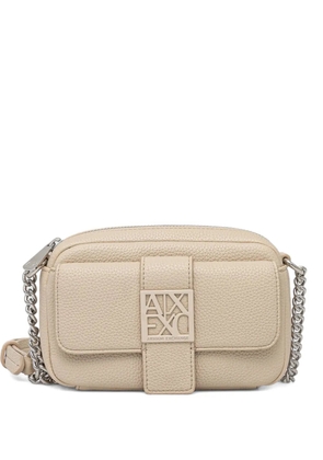 Armani Exchange logo-plaque cross body bag - Neutrals