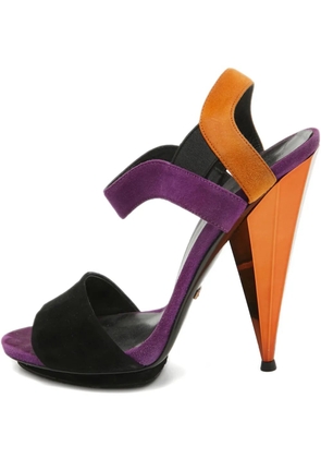 Gucci Pre-Owned 120mm suede heeled sandals - Purple