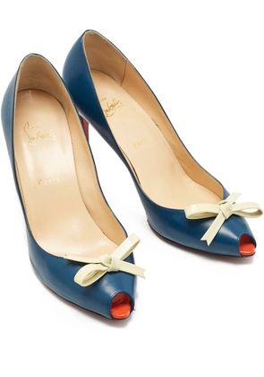 Christian Louboutin Pre-Owned Tibunodo bow pumps - Blue
