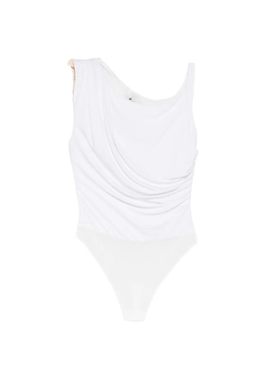 Elisabetta Franchi draped bodysuit - White