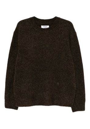 Wax London fluffy crewneck sweatshirt - Brown
