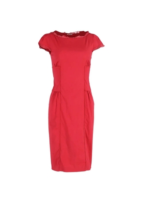 Miu Miu Pre-Owned short-sleeve pleated midi dress - Red