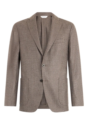 Boglioli houndstooth-pattern single-breasted blazer - Brown