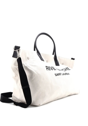 Saint Laurent Pre-Owned Rive Gauche Shopper Canvas Maxi tote bag - Neutrals