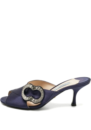 Prada Pre-Owned crystal-embellished sandals - Blue