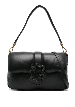 Just Cavalli snake-buckle shoulder bag - Black