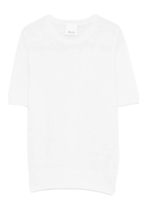 Allude short-sleeve knitted T-shirt - White
