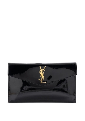 Saint Laurent Pre-Owned Uptown Pouch Patent clutch bag - Black