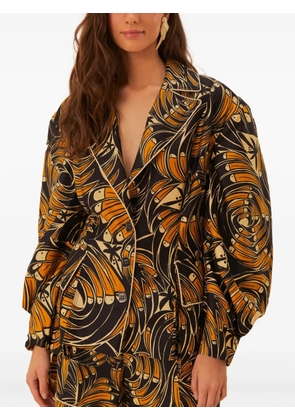 FARM Rio graphic-print oversized jacket - Black