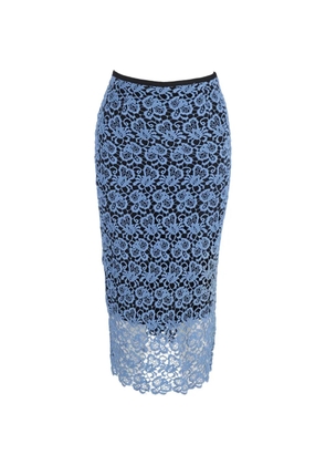 ERDEM lace zip midi skirt - Blue