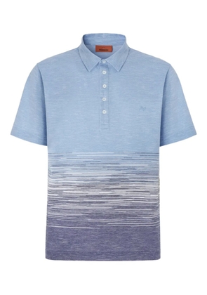 Missoni intarsia-knit polo shirt - Blue