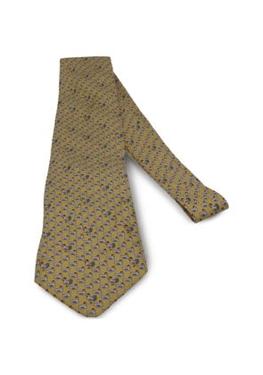 Hermès Pre-Owned rooster-print tie - Yellow