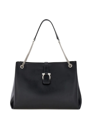 Ferragamo hardware chain tote bag - Black