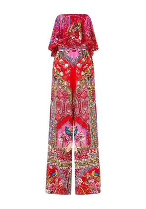 Camilla strapless frill jumpsuit - Red