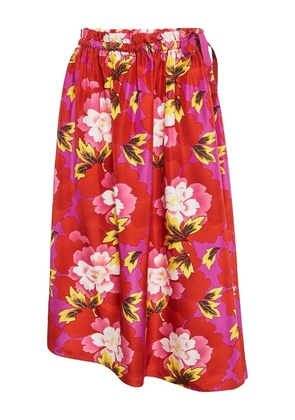 Kenzo Pre-Owned floral-print skirt - Red