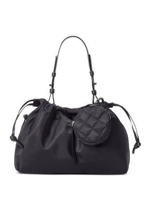 Mz Wallace Waverly small drawstring quilted shoulder bag - Black