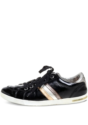Dolce & Gabbana Pre-Owned metallic leather sneakers - Black